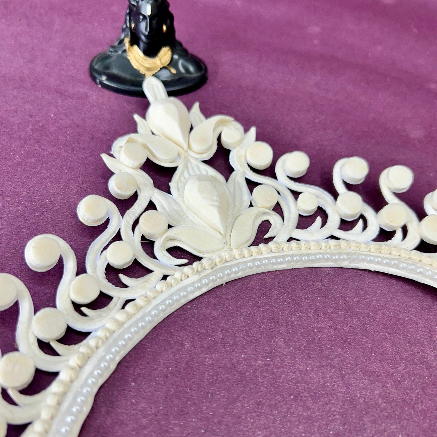 Women's Bengali Wedding Shola Bridal Crown/ Tahia Mukut - Nitya (T6ZZ9)