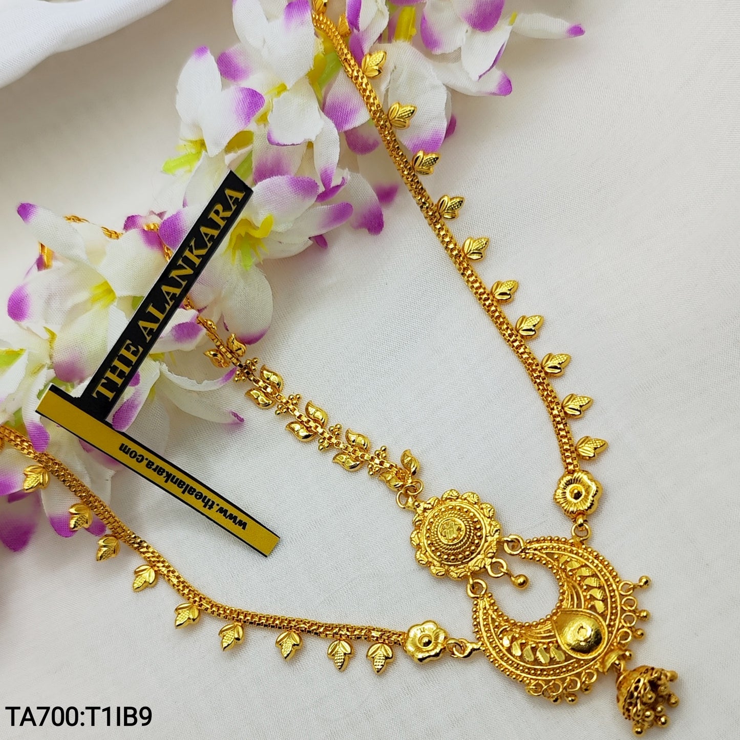 Chandbali With Jhumka Gold Plated Golden Tiara Tikli - Mangtika