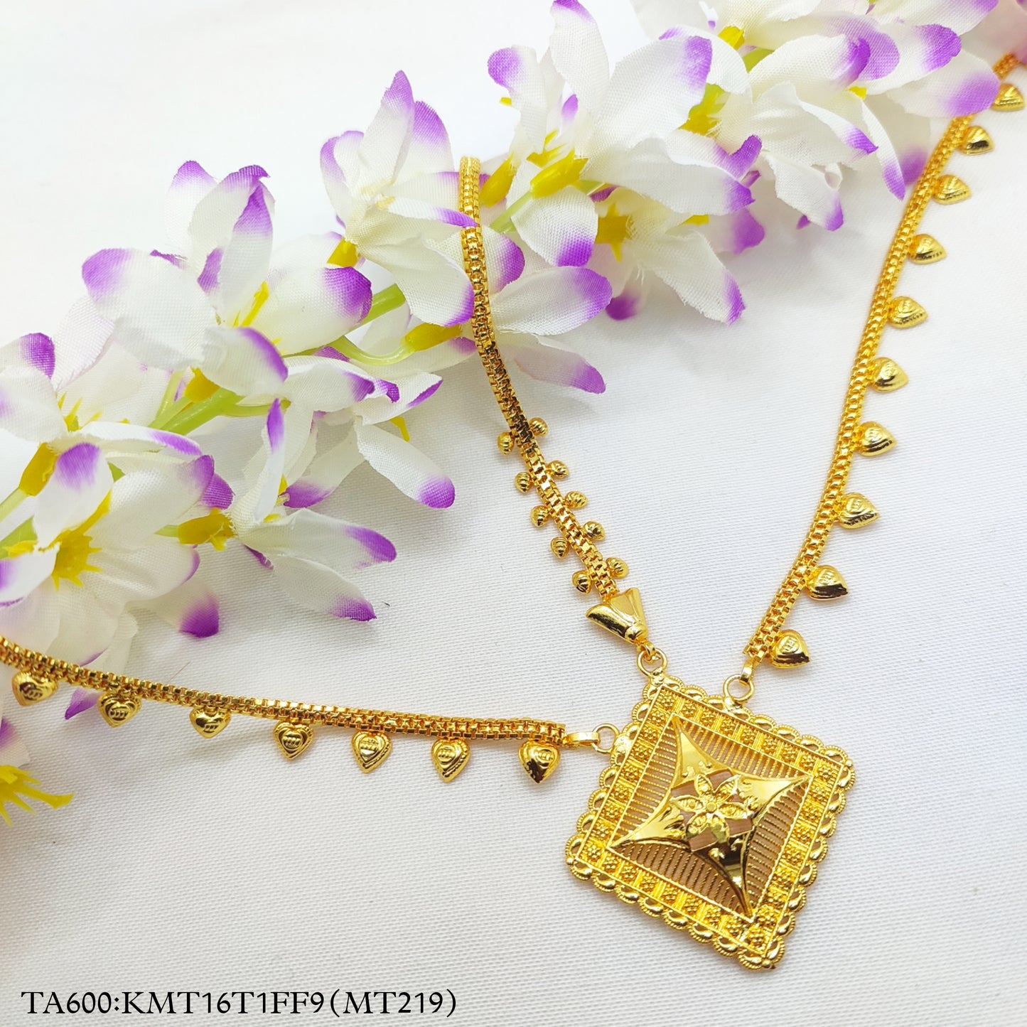 Gold Plated Barfi Design Star Flower Taira Tikli Maangtikka