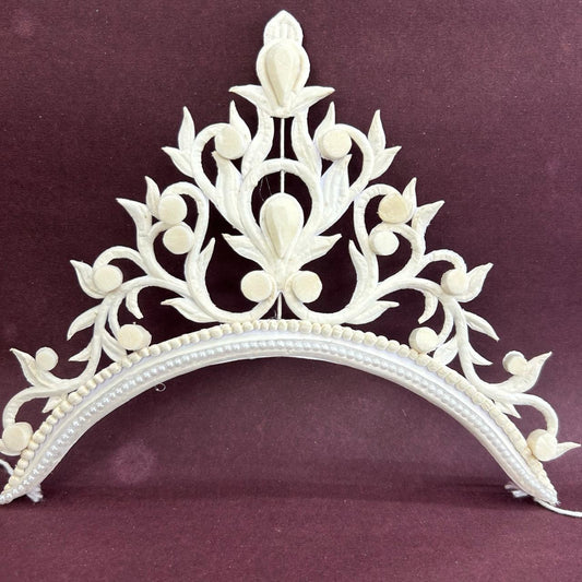 Women's Bengali Wedding Shola Bridal Crown/ Tahia Mukut - Parameshwari