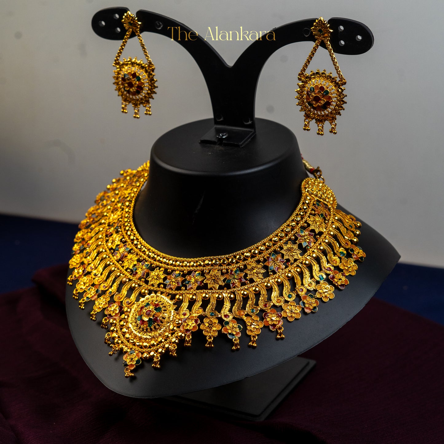 Alankara Goldplated Exclusive Traditional Minakari Bridal Necklace set