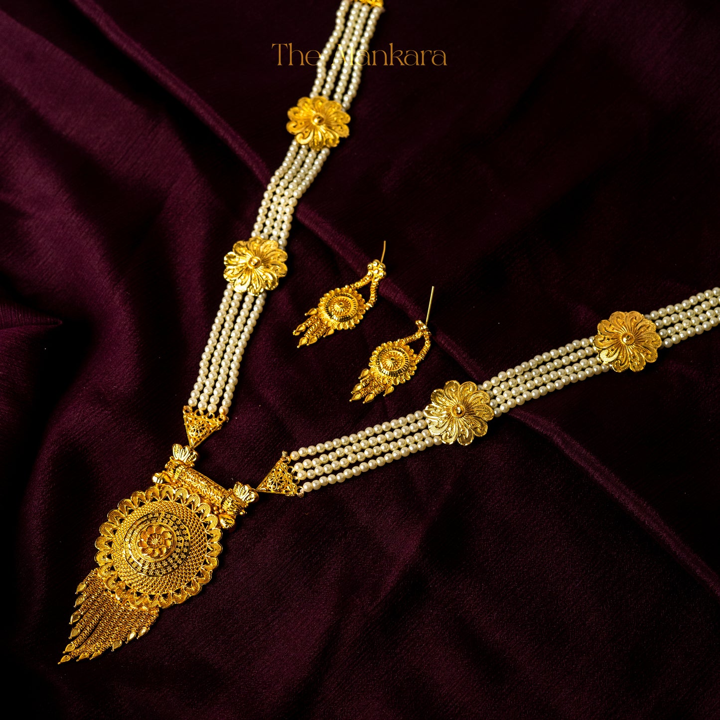 Alankara Goldplated Bengali Pearl Sitahar