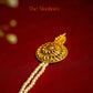 Gold Plated Traditional Bridal Tikli with Pearl Chain