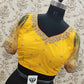 Yellow Katan Silk with Zardosi All Over Boota and Heavy Hand Work on Net designer Blouse