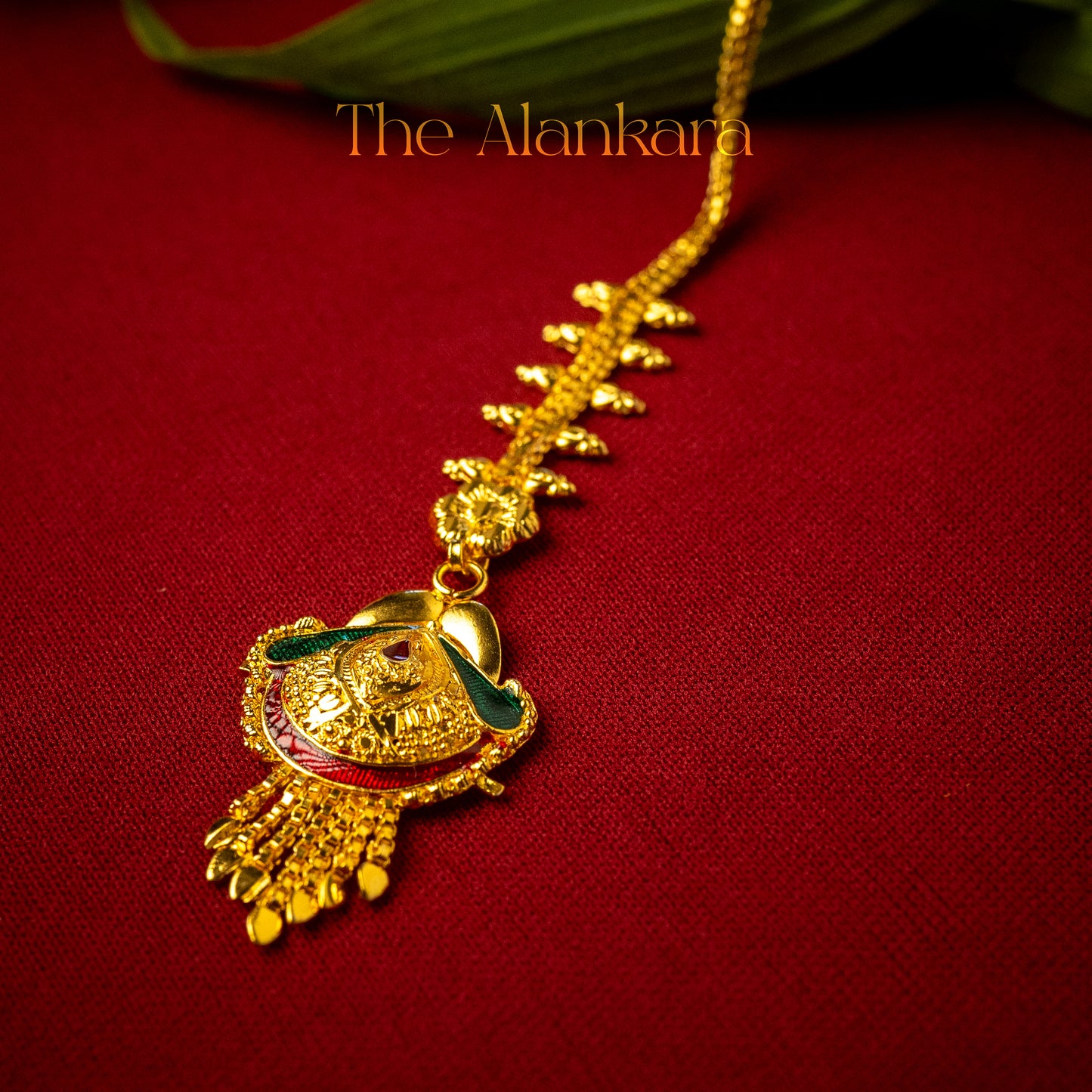 Traditonal Small gold Plated Meenakari Tikli