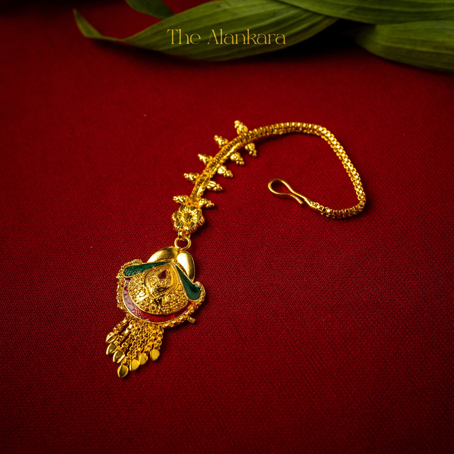 Traditonal Small gold Plated Meenakari Tikli