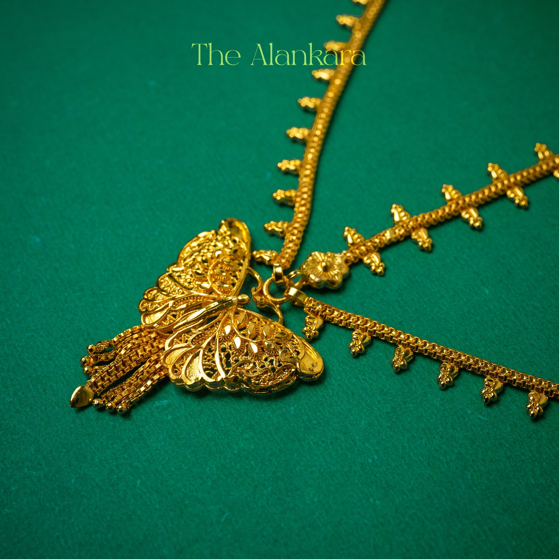 Single Butterfly Design Bridal Tiara Mangtika – THE ALANKARA