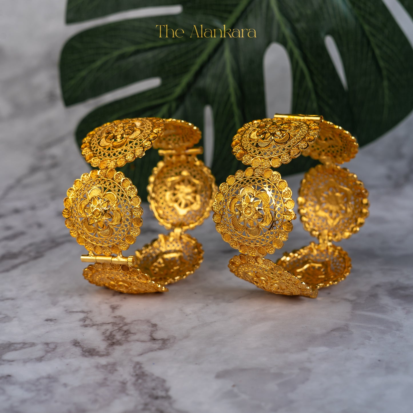 Alankara Goldplated Coin Motive Fancy Chur Set