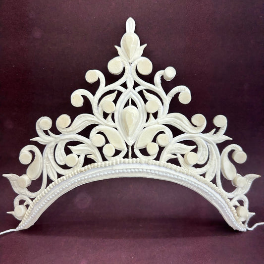 Women's Bengali Wedding Shola Bridal Crown/ Tahia Mukut - Gyana