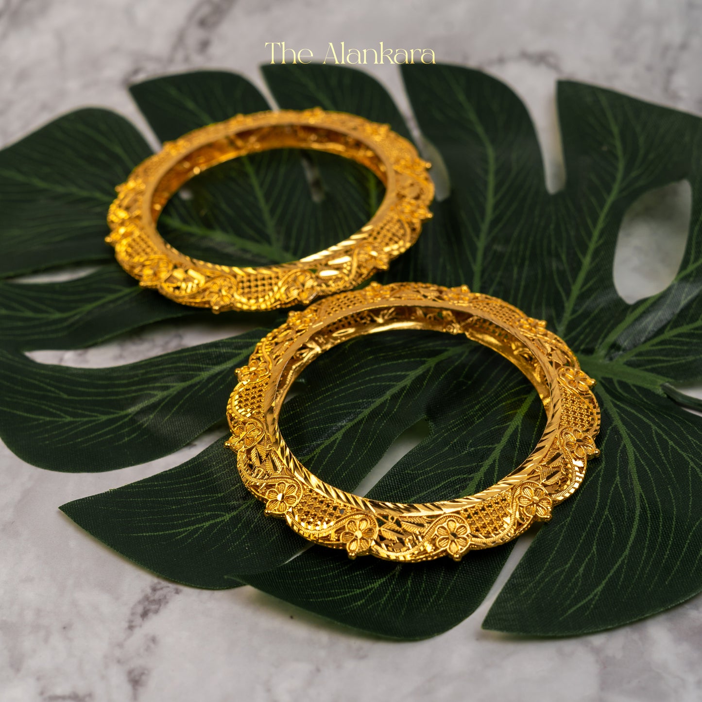 Alankara Goldplated Kalka motive Bala Set